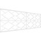Ekena Millwork Set of Four Panels for 94 1/2"W x 32 1/4"H Hudson Fretwork Wainscot Wall Paneling WPKP16X01X47HSN - alternate 1